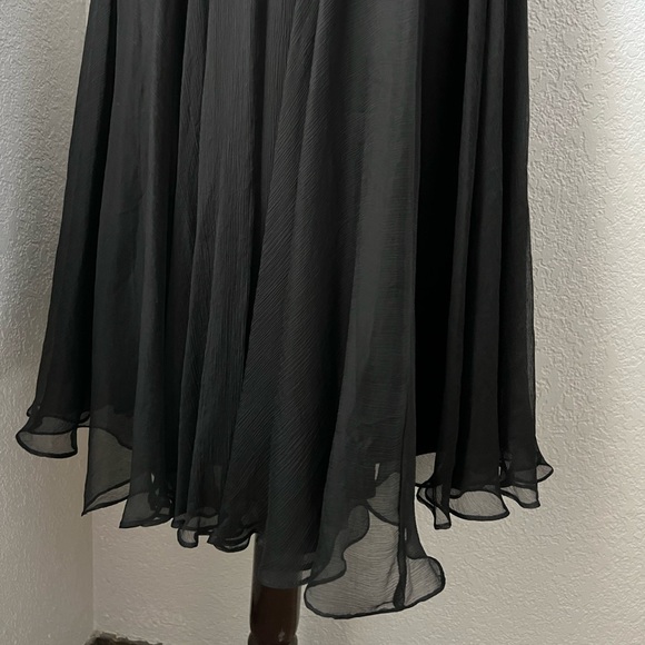 JS Collections Black Sleeveless A line Cocktail Midi Party Cocktail Long Dress 6 - Picture 7 of 9